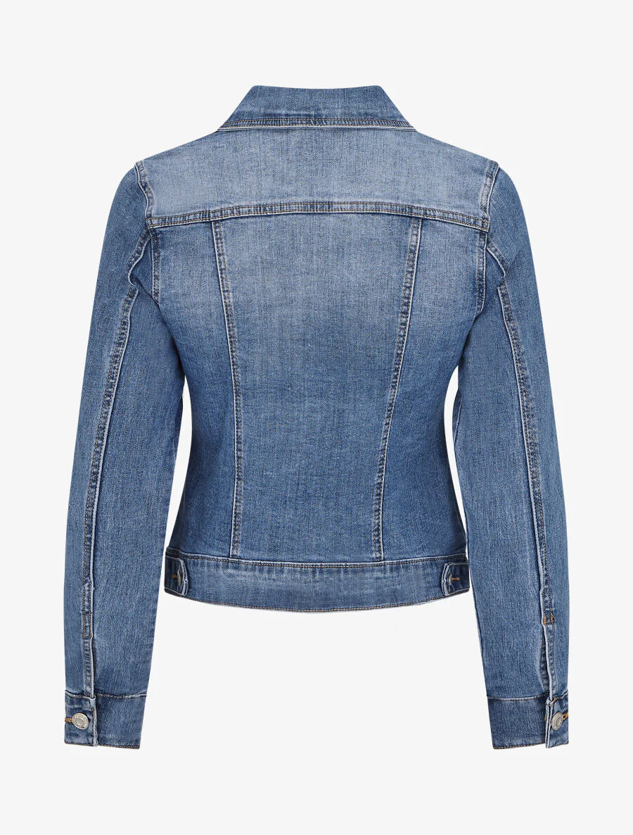 Veste en jean coupe droite - Bleu denim - Image 2