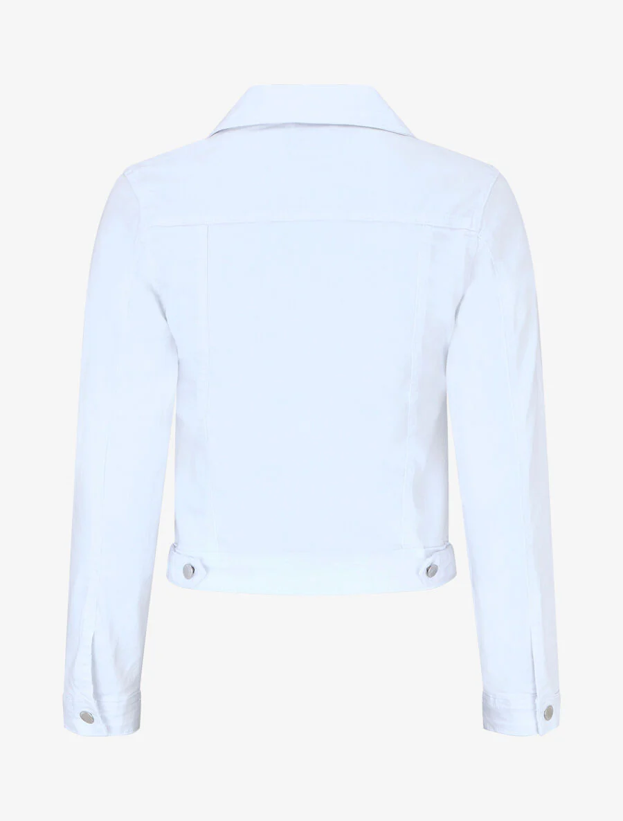 Veste en jean droite - Blanc - Image 2