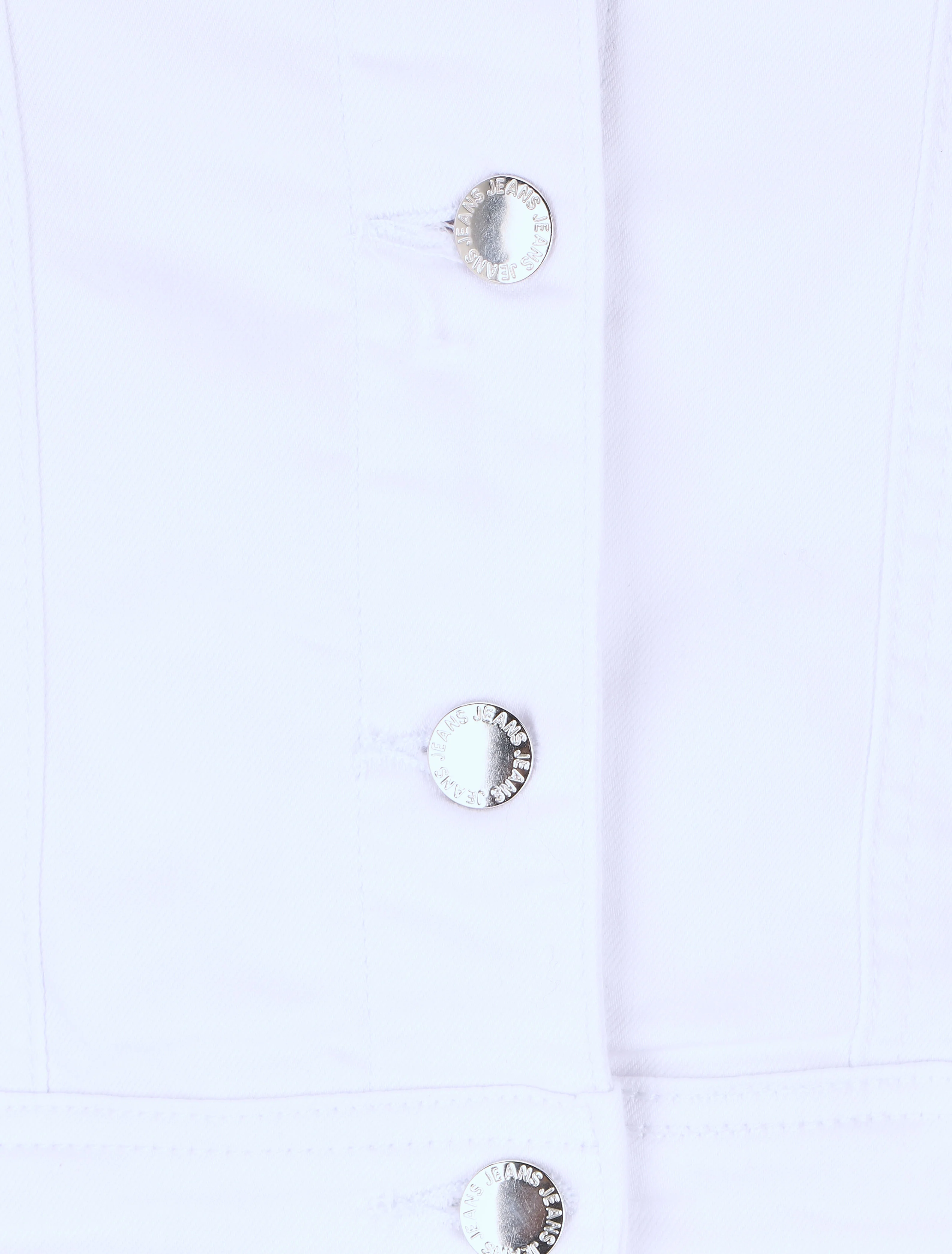 Veste en jean droite - Blanc - Image 3
