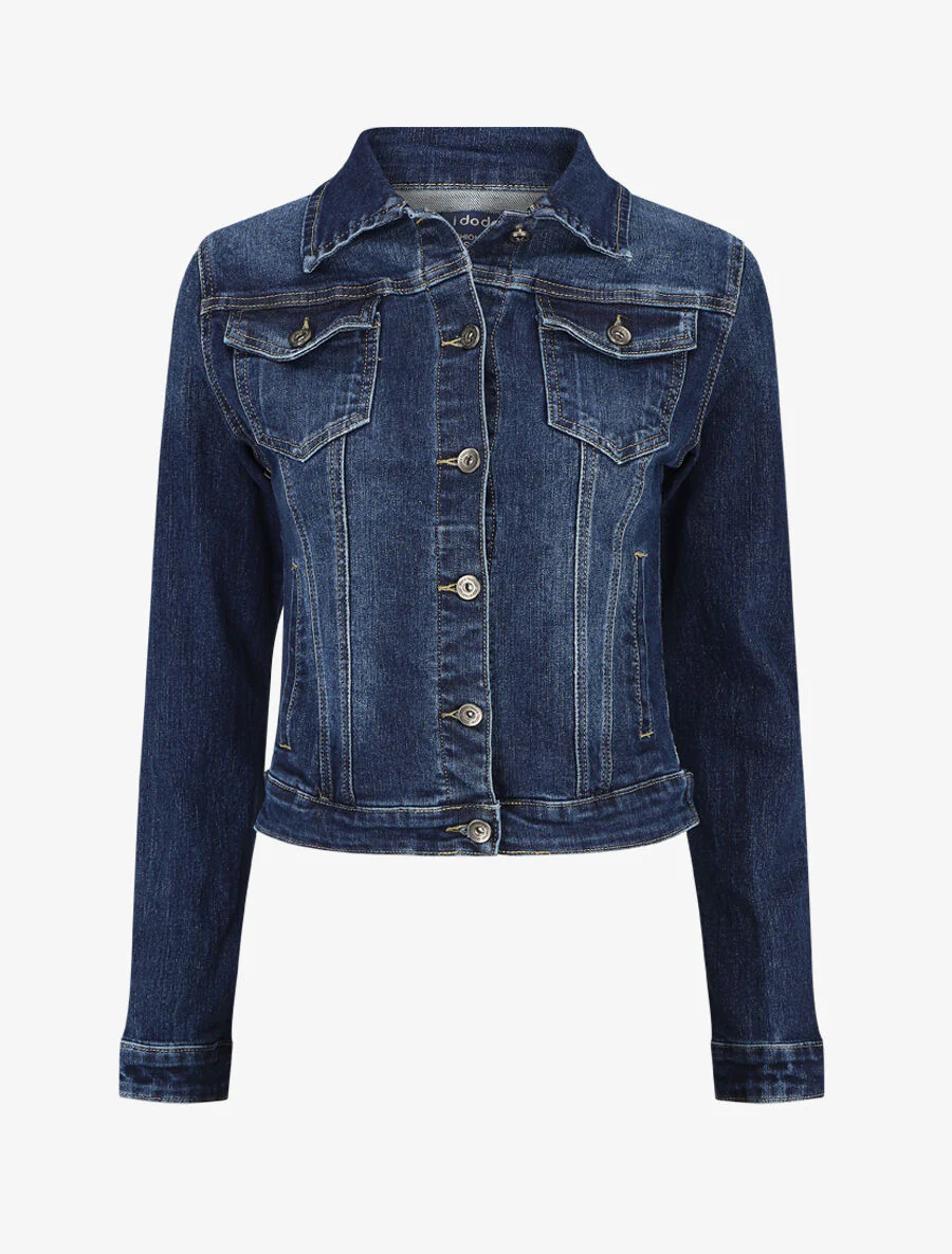 Veste en jean droite - Bleu denim