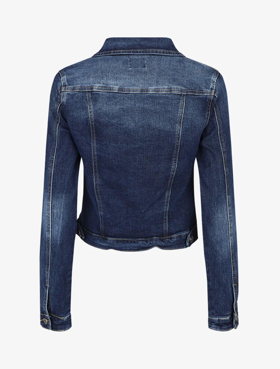 Veste en jean droite - Bleu denim - Image 2