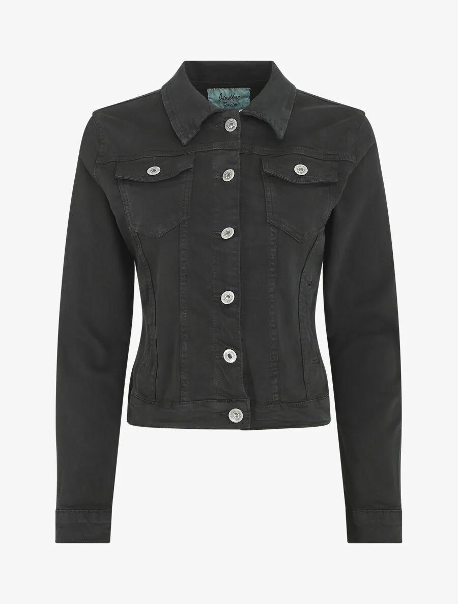 Veste en jean droite - Noir