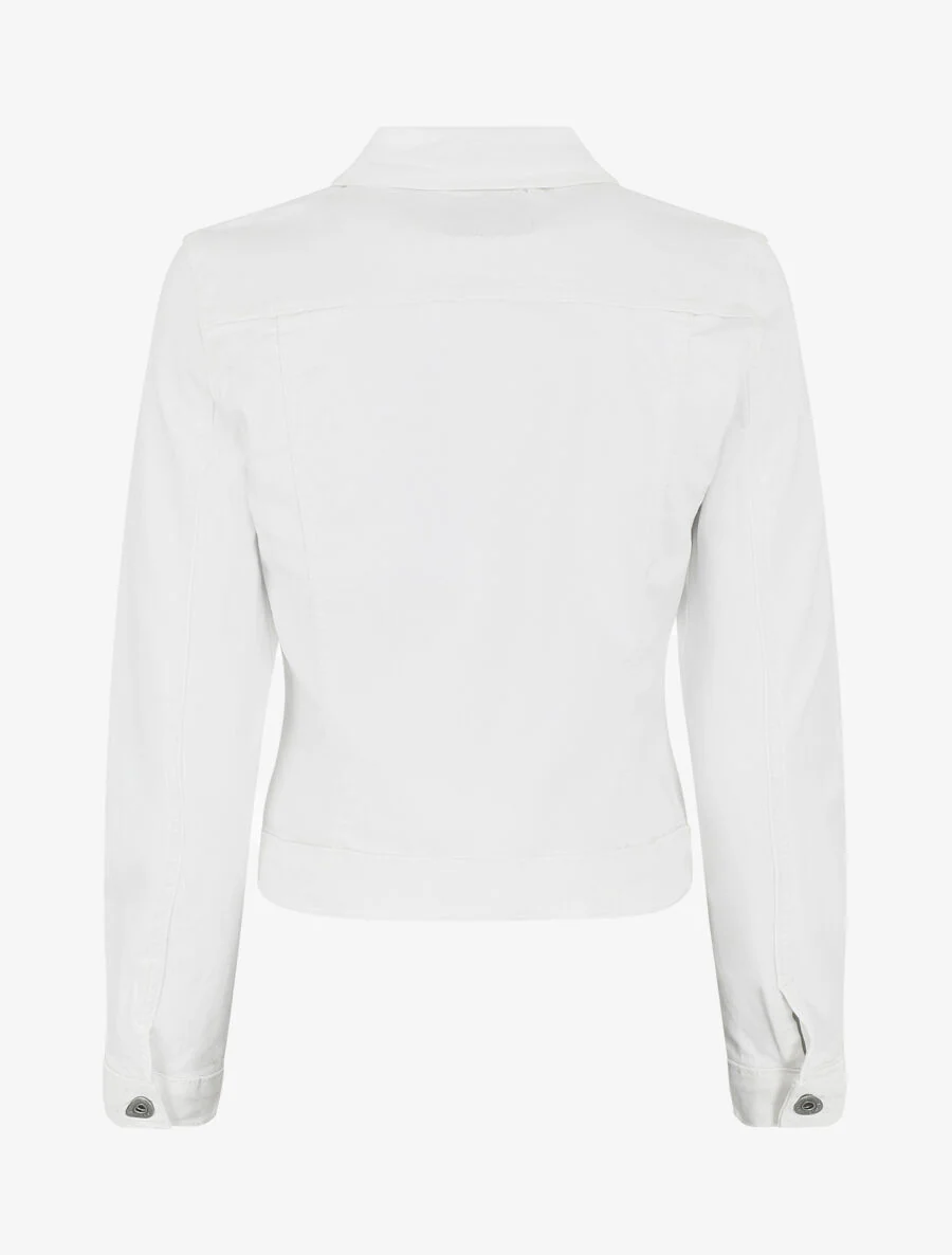 Veste en jean droite - Blanc - Image 2