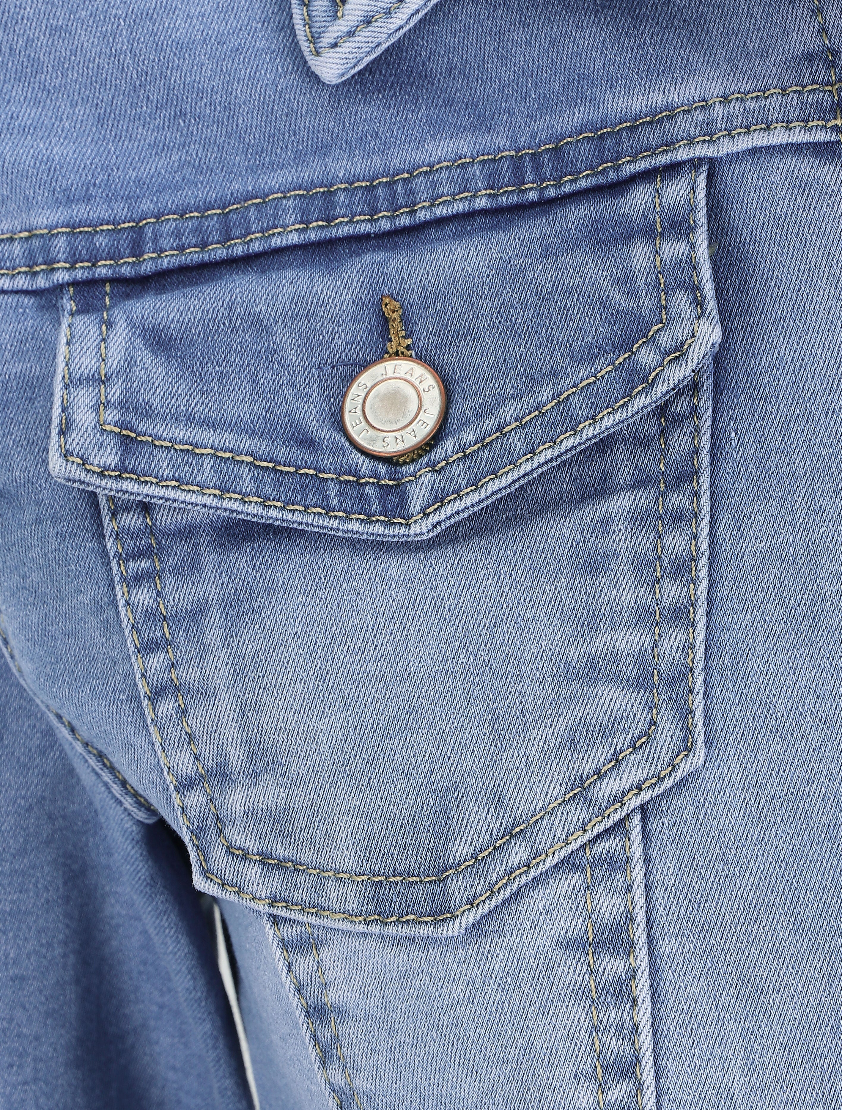 Veste en jean droite - Bleu denim - Image 3