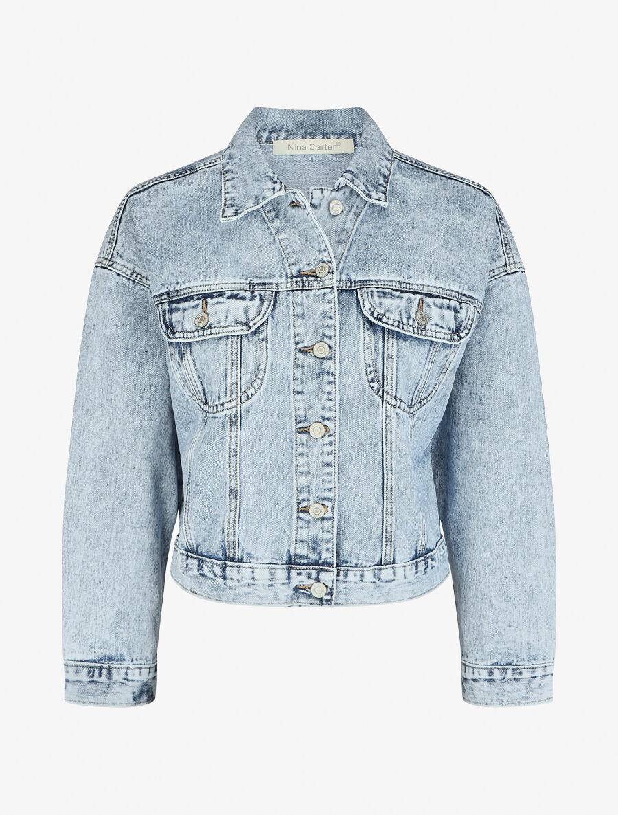 Veste en jean oversize - Bleu clair