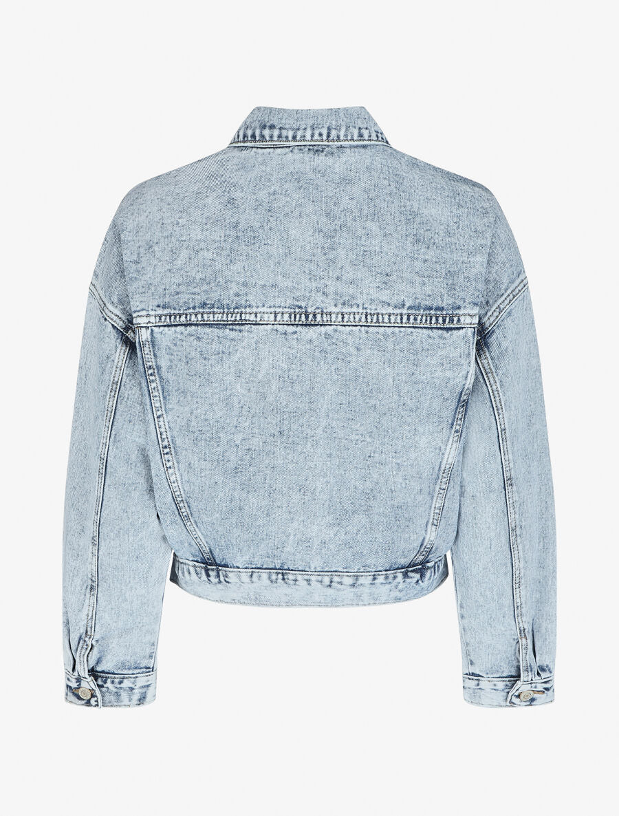 Veste en jean oversize - Bleu clair - Image 2