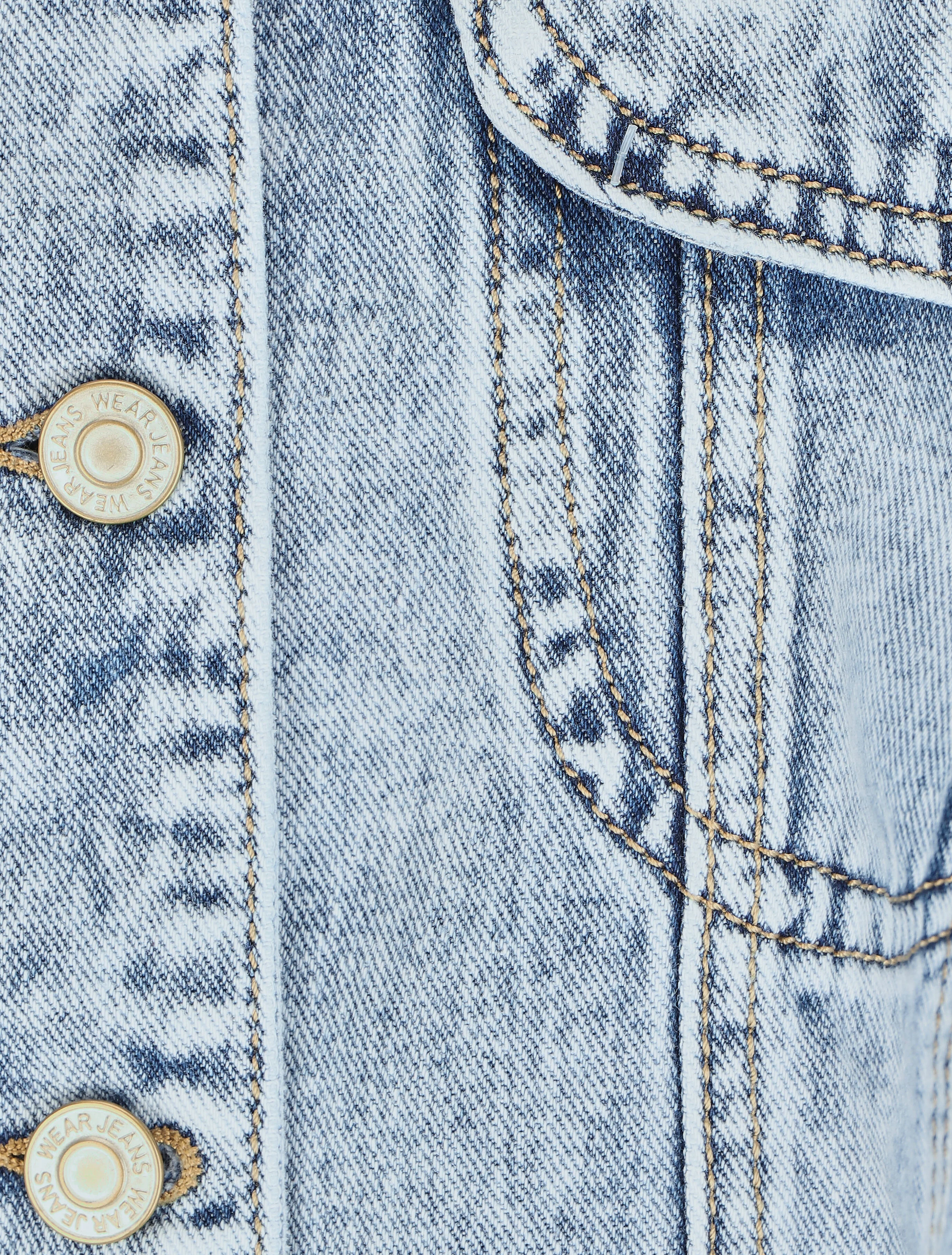 Veste en jean oversize - Bleu clair - Image 3