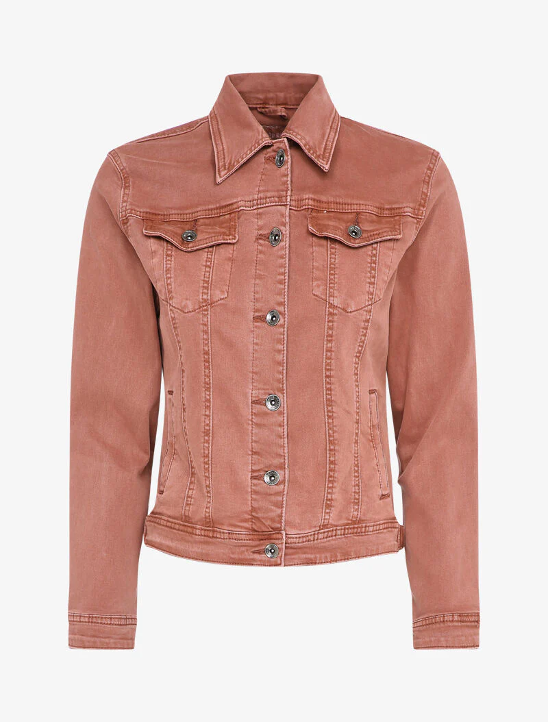 Veste en jean stretch - Vieux rose - Image 2