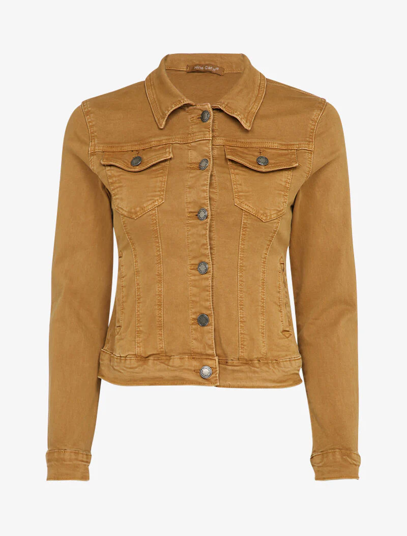 Veste en jean unie - Camel