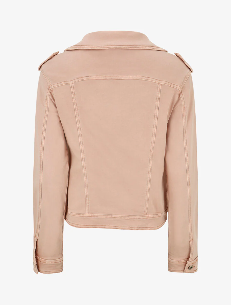 Veste en jean zippée - Rose - Image 2