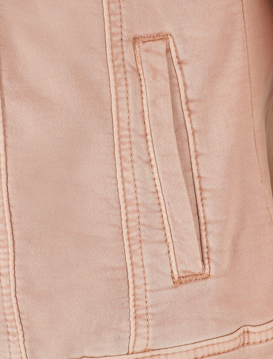 Veste en jean zippée - Rose - Image 3