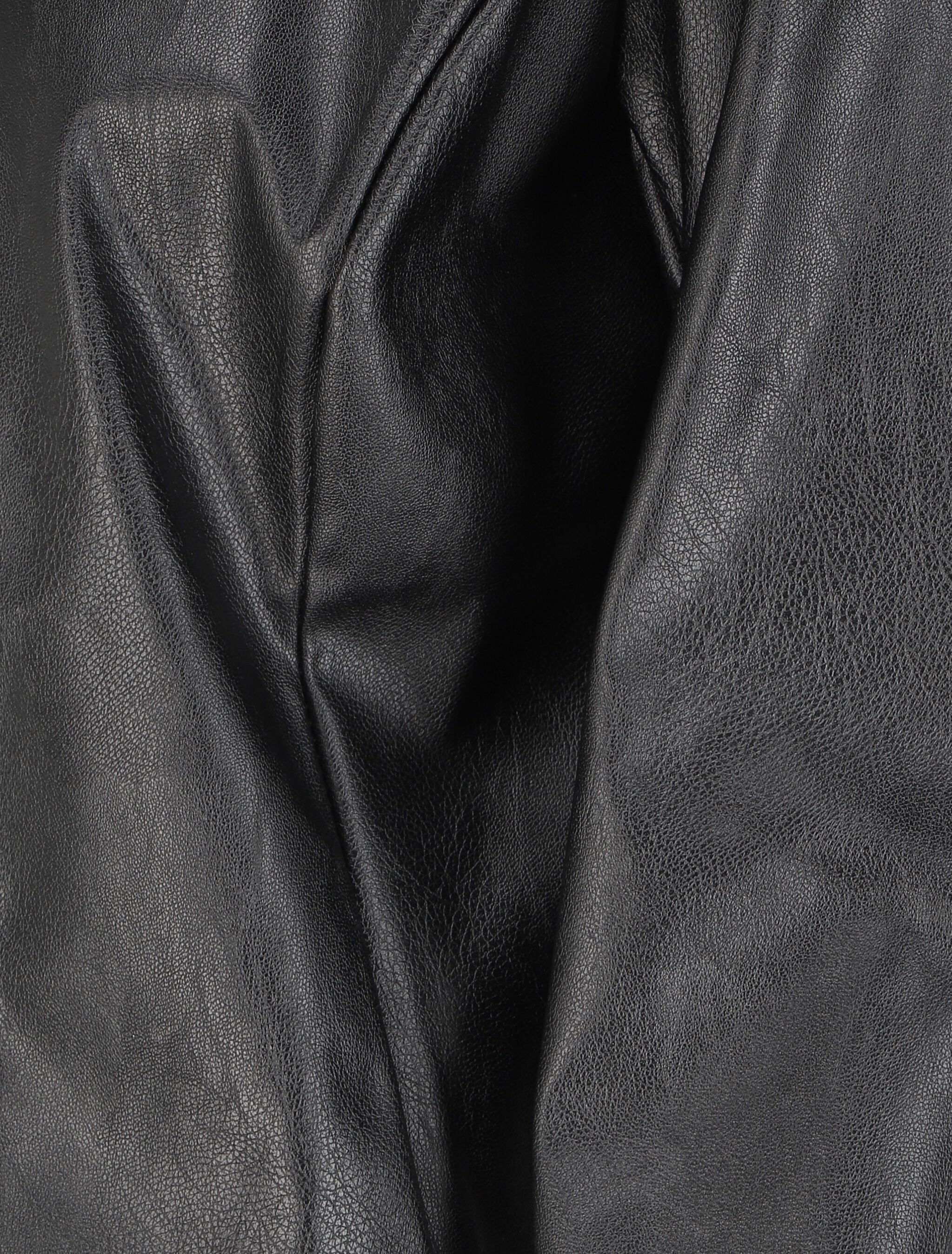 Veste en simili ouverte - Noir - Image 3