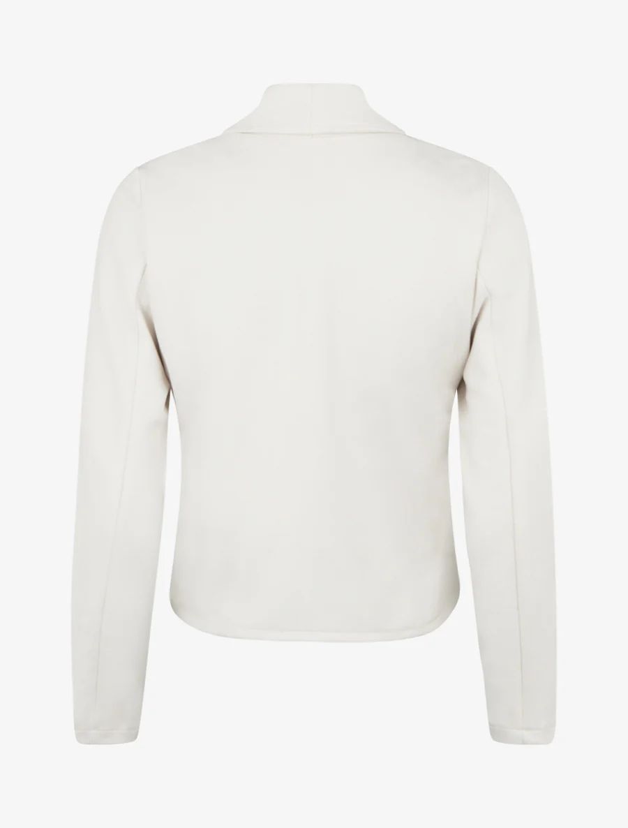 Veste en suédine à col châle - Crème - Image 2