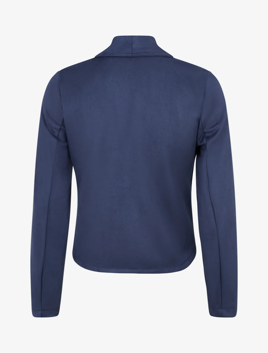 Veste en suédine à col châle - Marine - Image 2