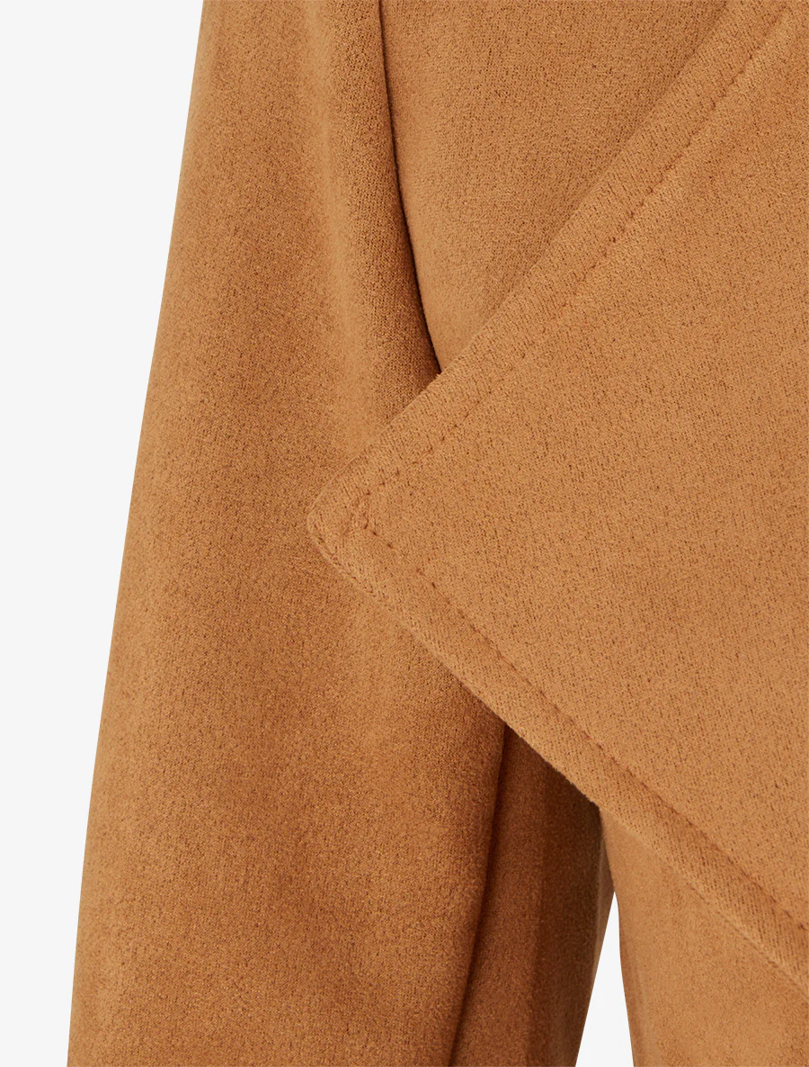 Veste en suédine à poches décoratives zippées - Camel - Image 3