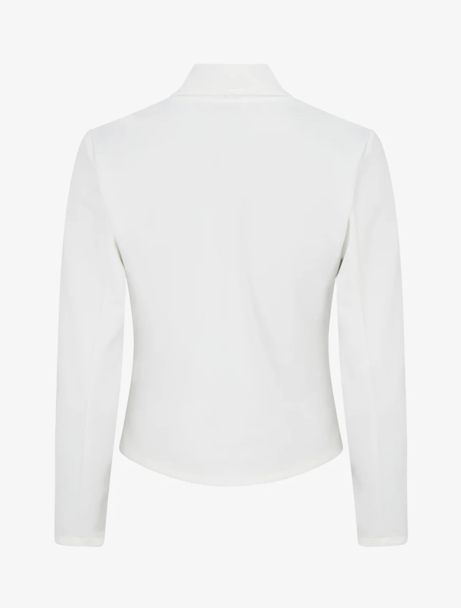 Veste en suédine à poches décoratives zippées - Blanc - Image 2
