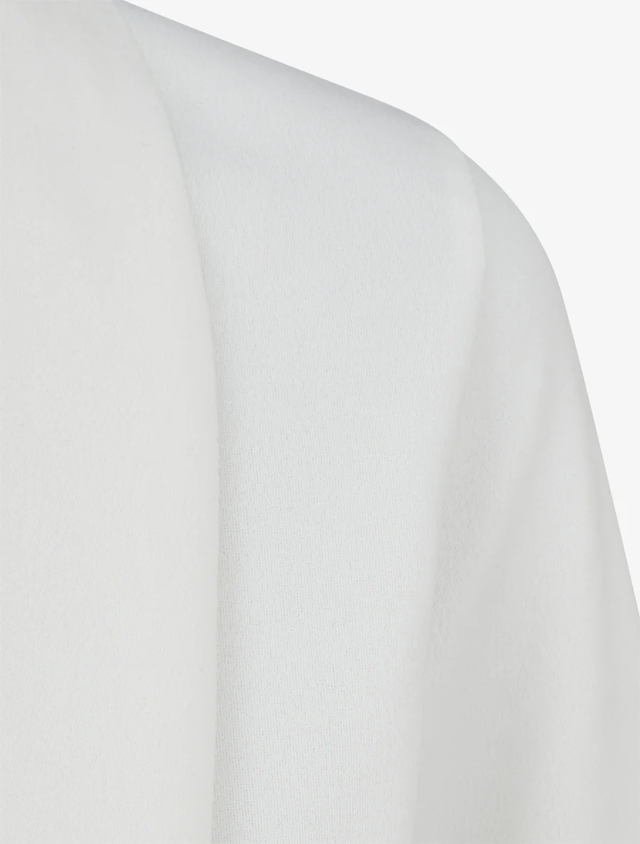 Veste en suédine droite à col châle - Blanc - Image 3
