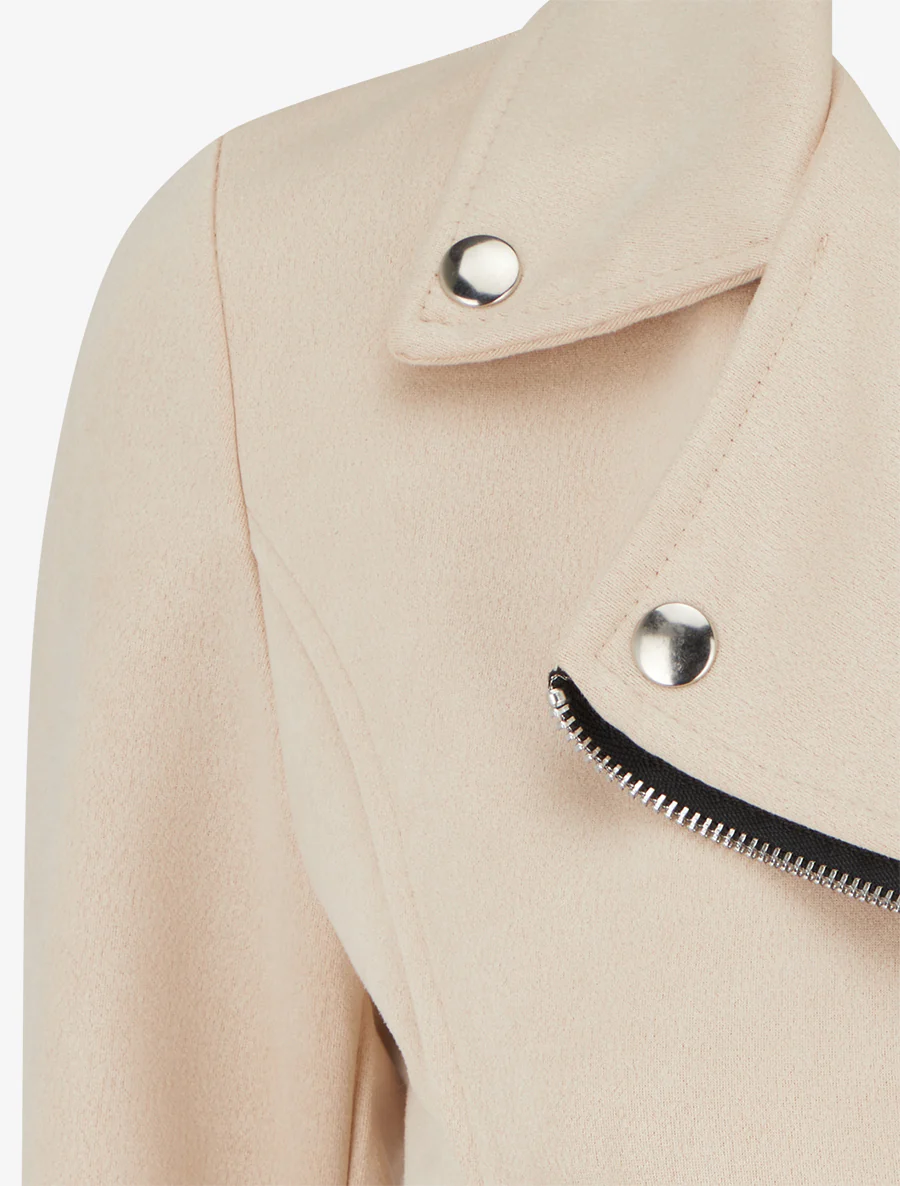 Veste en suédine style perfecto - Beige - Image 3