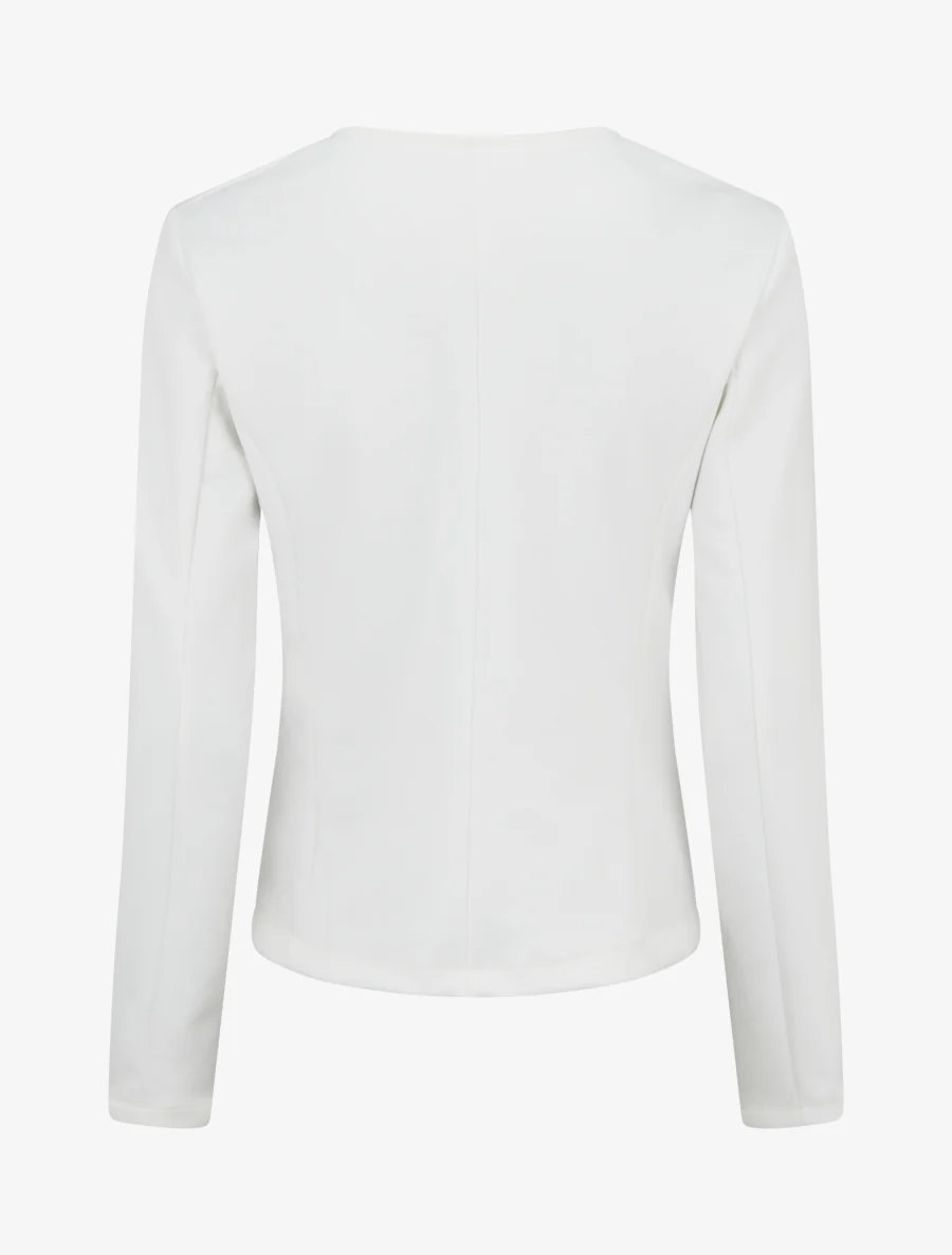 Veste en suédine zippée - Blanc - Image 2