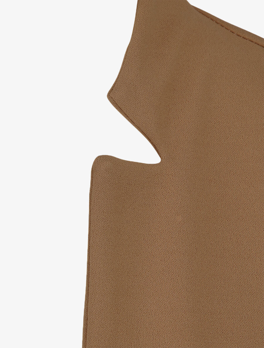 Veste fluide à col cranté - Marron - Image 3
