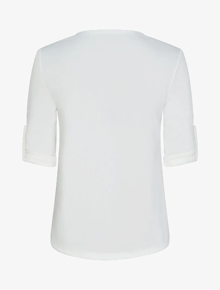Veste fluide à pans asymétriques - Blanc - Image 2