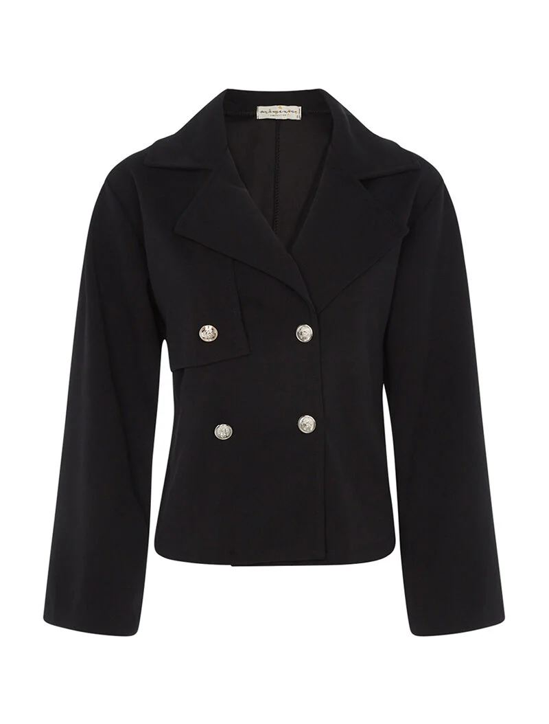 Veste large à empiècement - noir