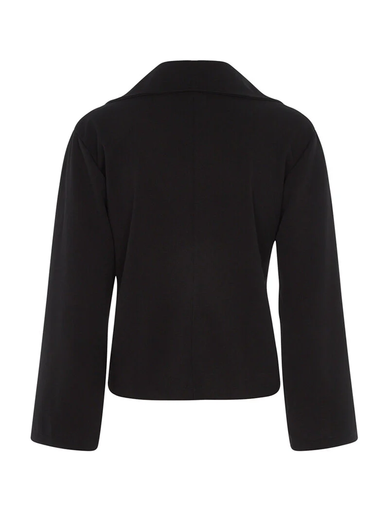 Veste large à empiècement - noir - Image 2