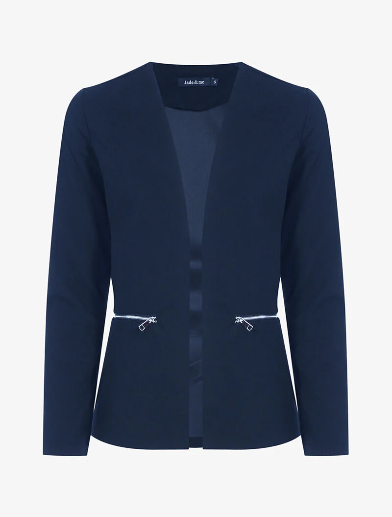 Veste légère coupe droite - bleu nuit - Image 4