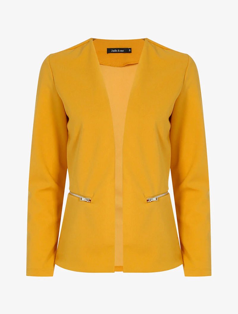 Veste légère coupe droite - moutarde