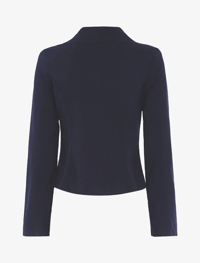 Veste ouverte à détails zippés - marine - Image 2