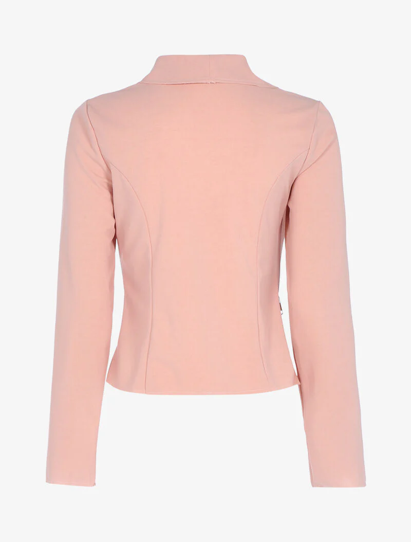 Veste ouverte à détails zippés - rose - Image 2