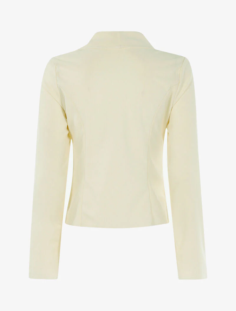 Veste ouverte à détails zippés - beige - Image 2