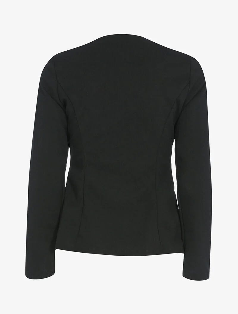 Veste ouverte à poches zippées - noir - Image 2