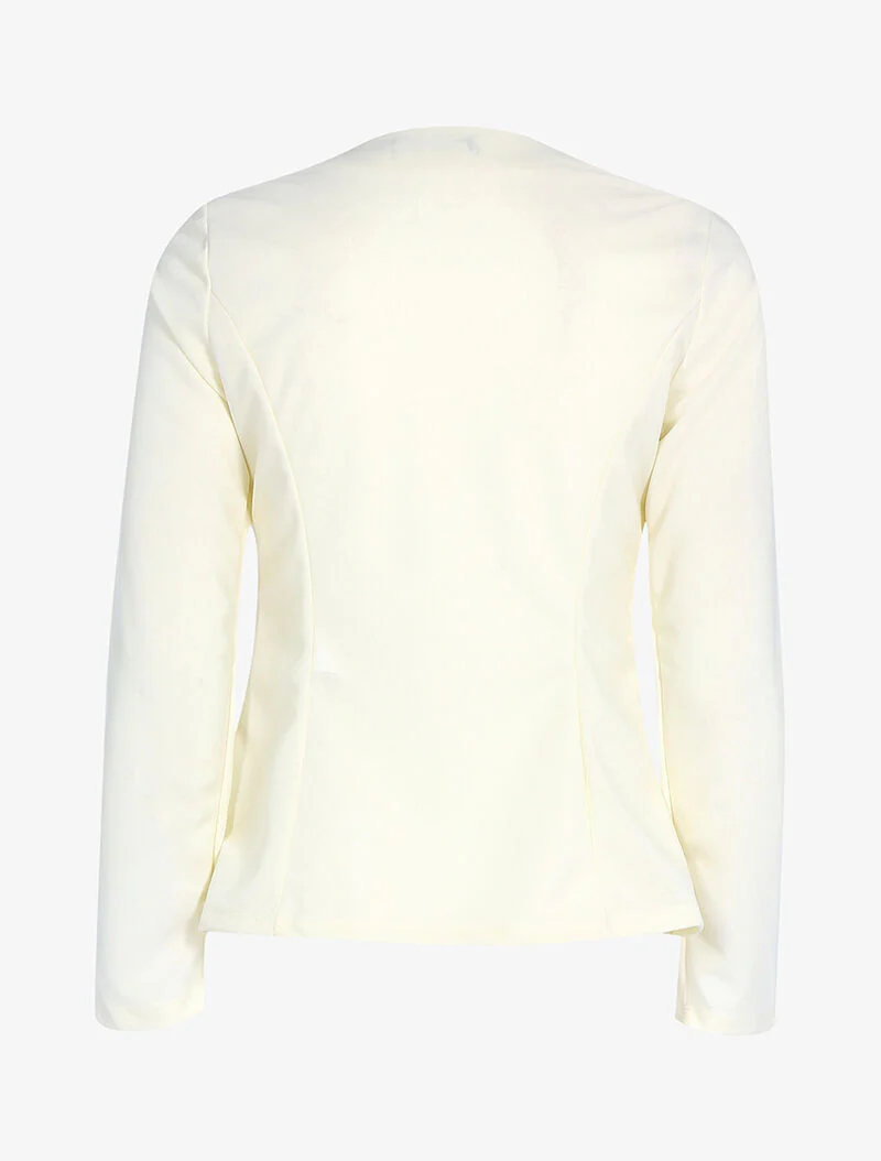 Veste ouverte à poches zippées - beige - Image 2