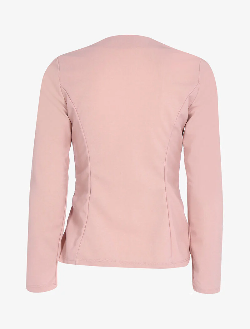 Veste ouverte à poches zippées - rose - Image 2