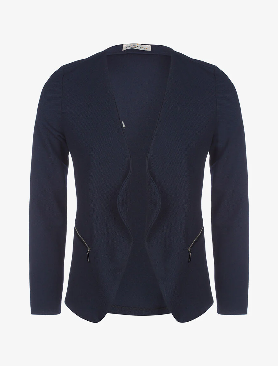 Veste ouverte asymétrique - marine