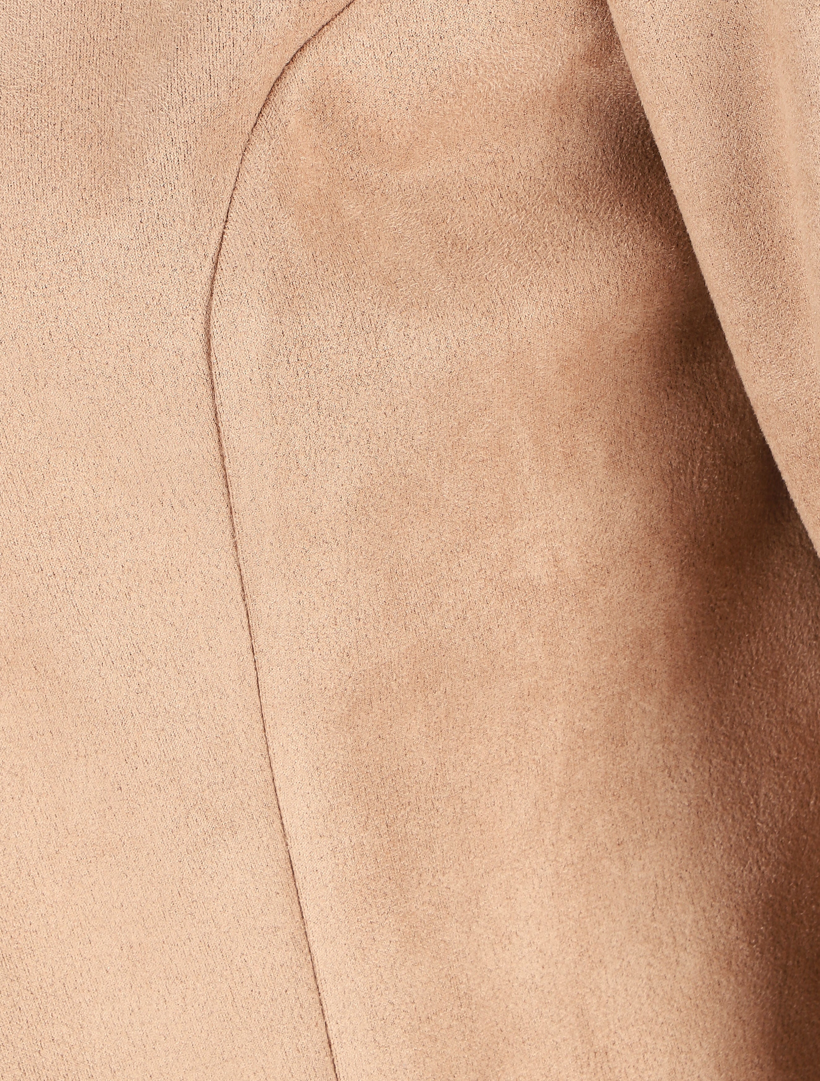 Veste ouverte effet daim - Camel - Image 3