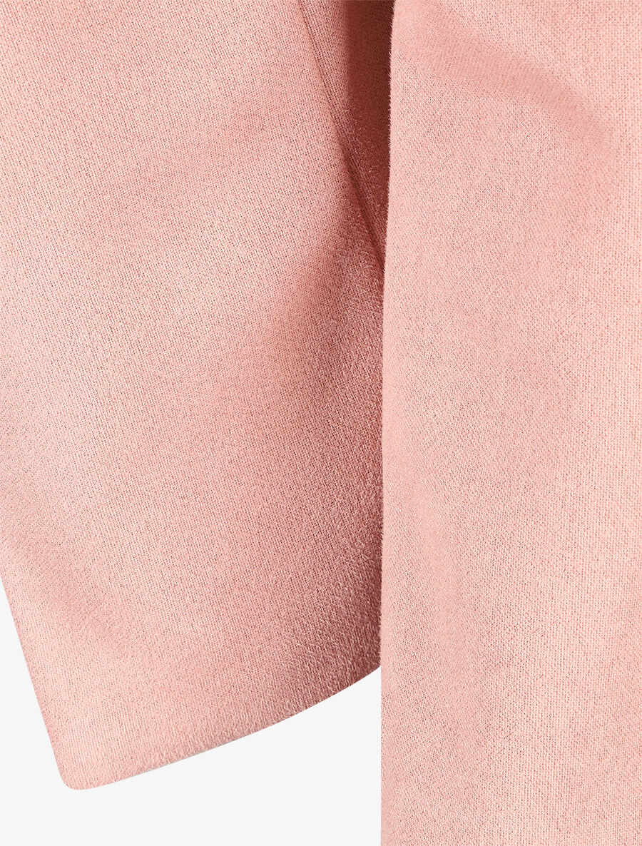 Veste ouverte effet daim - Rose - Image 3