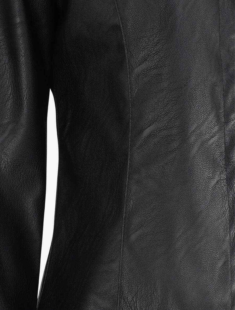 Veste ouverte en simili - Noir - Image 3