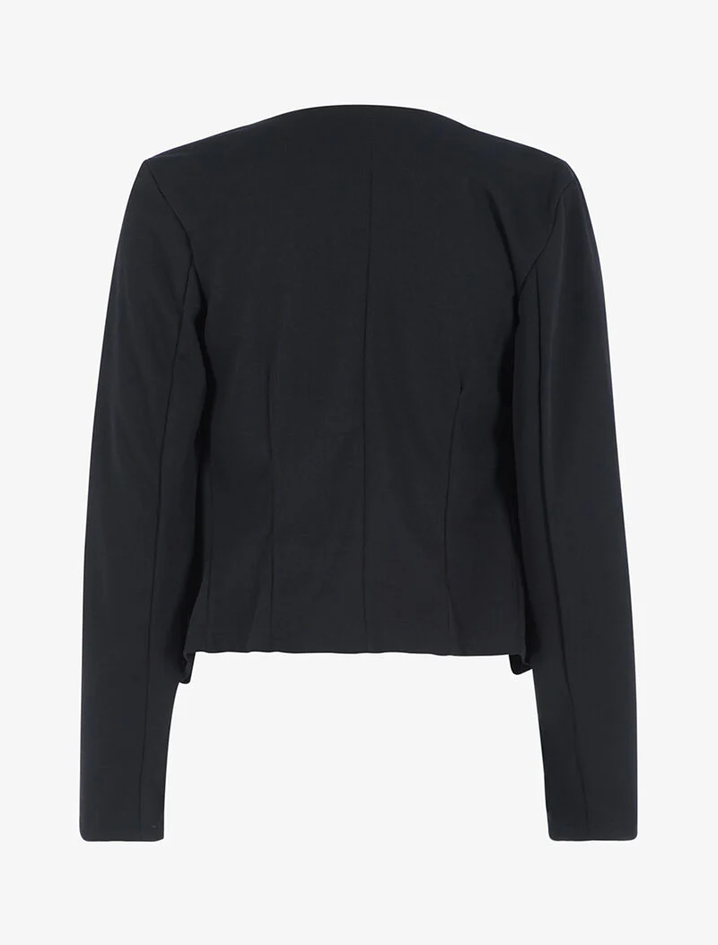 Veste ouverte unie - Noir - Image 2