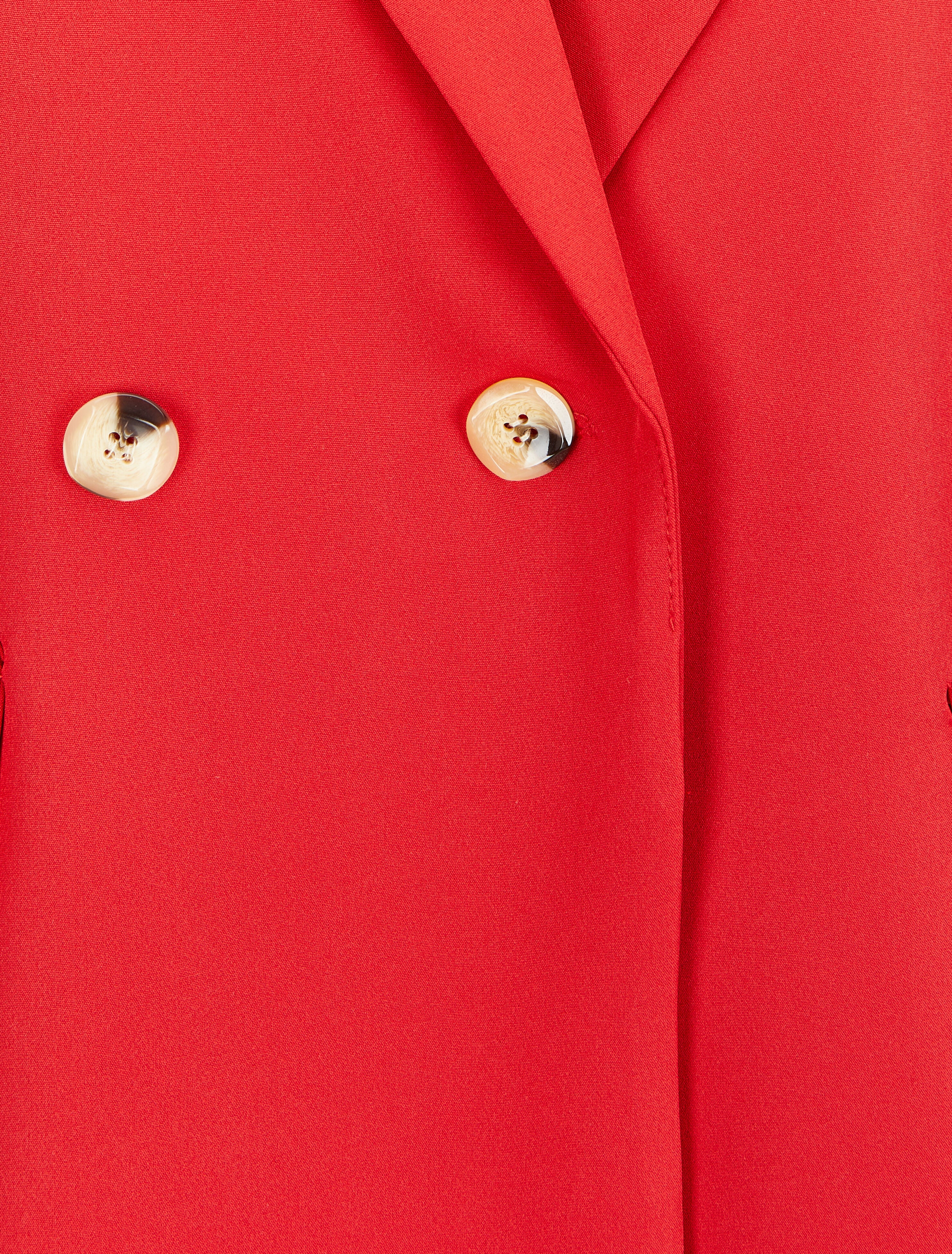 Veste style blazer sans manches - Rouge - Image 3