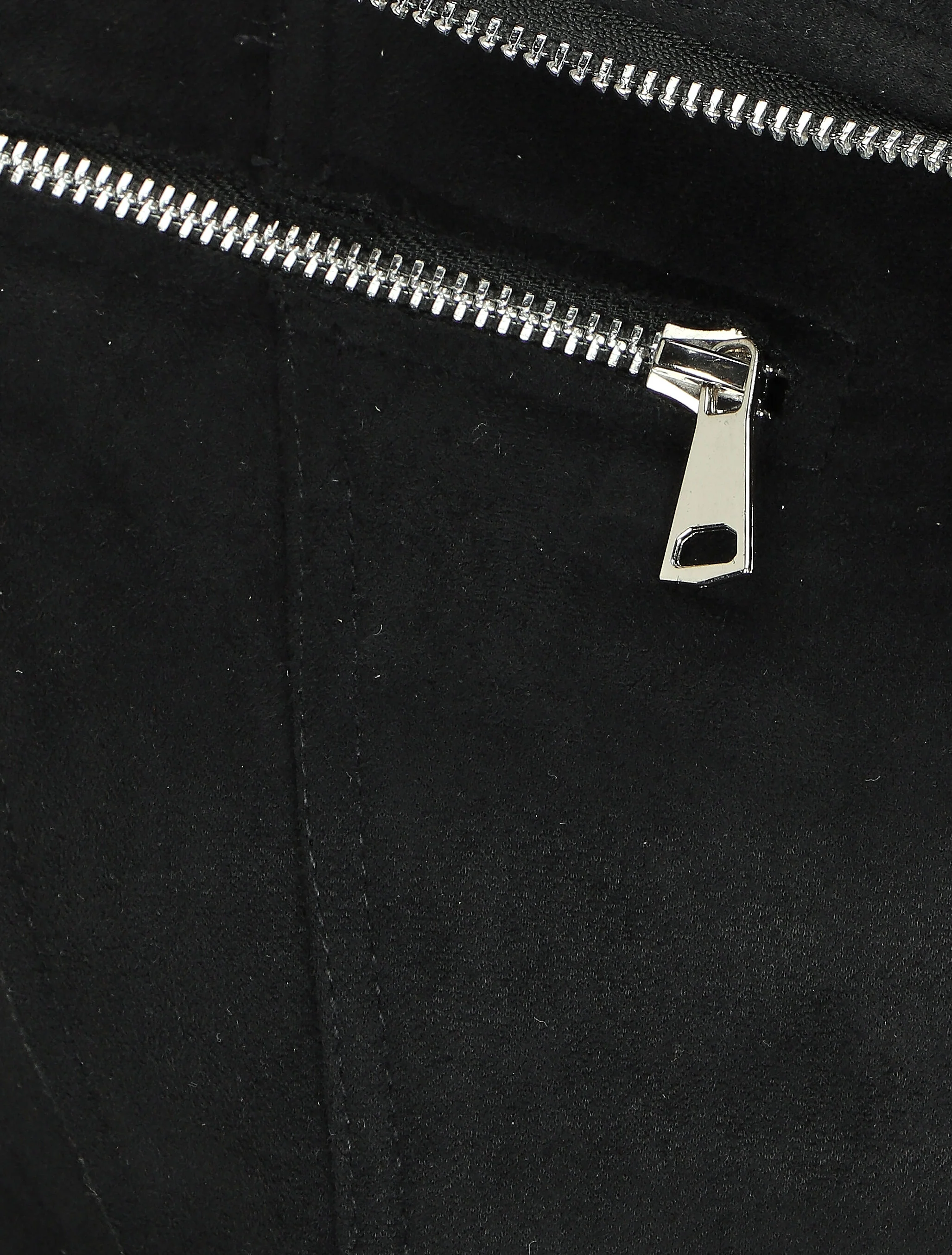 Veste style perfecto effet daim - Noir - Image 3