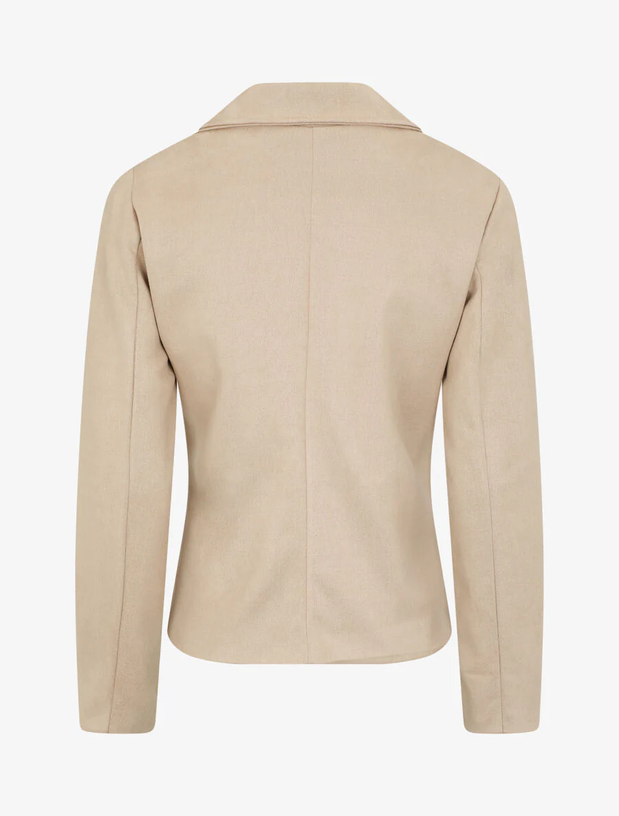 Veste style perfecto en suédine - Beige - Image 2