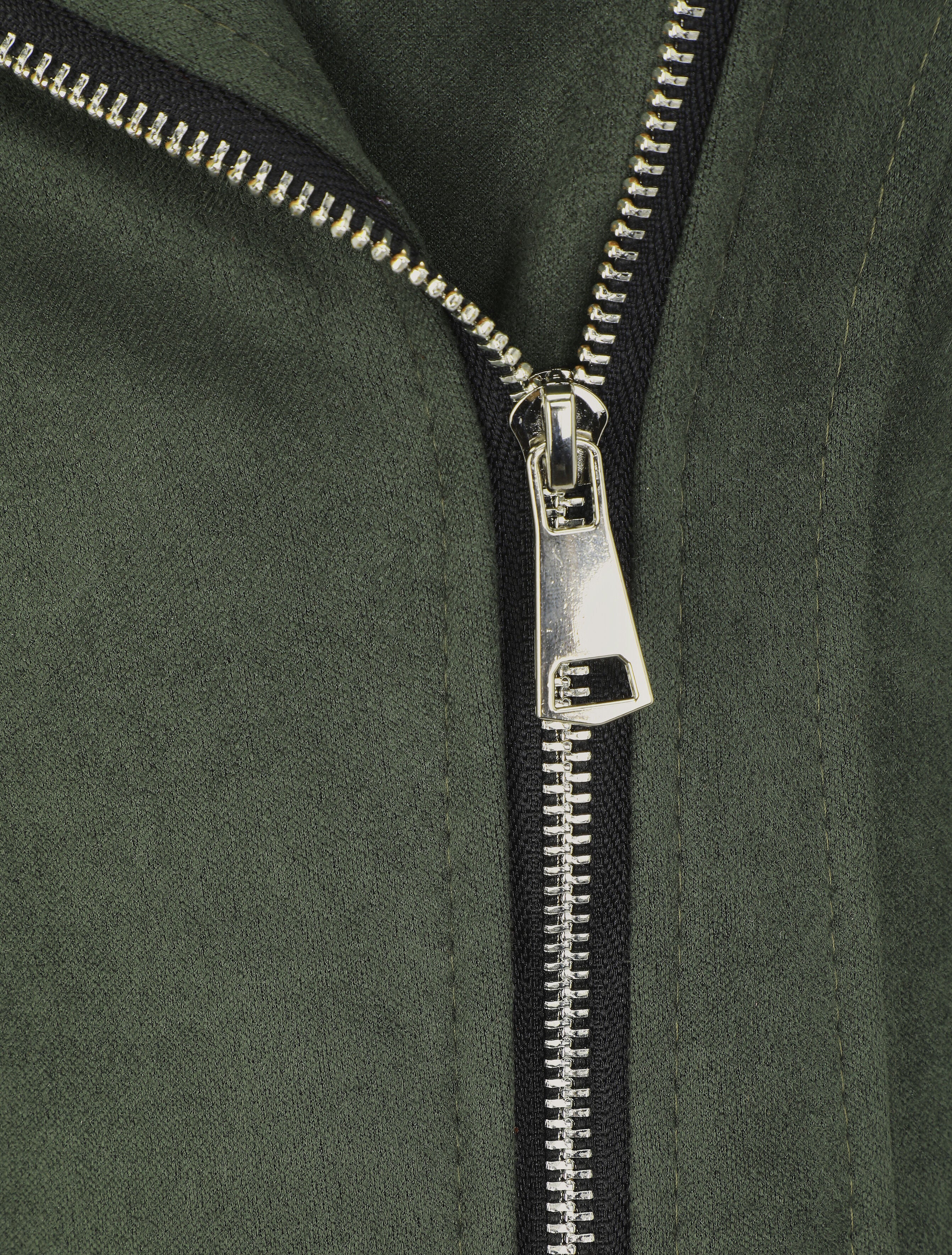 Veste style perfecto en suédine - Vert - Image 3