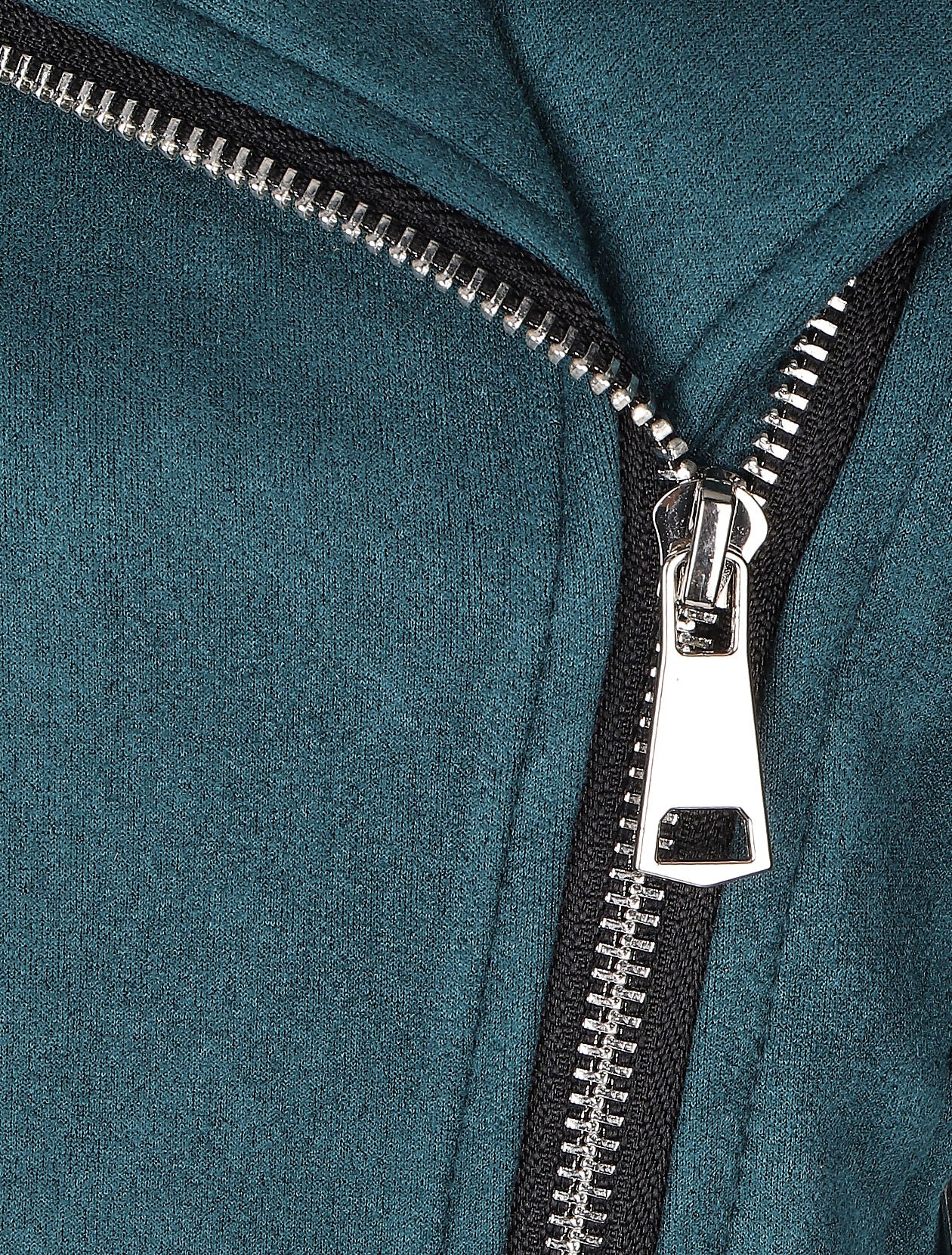 Veste style perfecto zippée en suédine - Bleu canard - Image 3