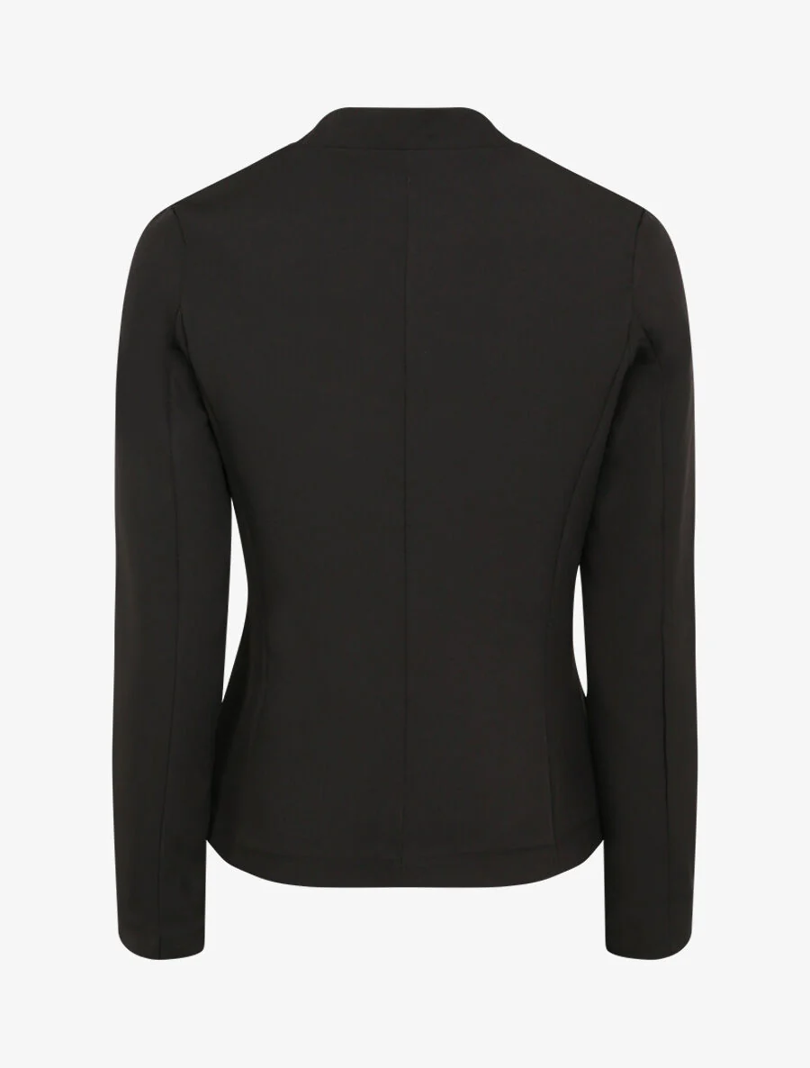 Veste unie ajustée - Noir - Image 2