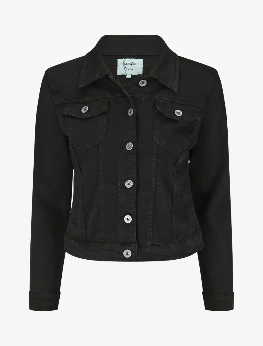 Veste unie coupe droite - Noir