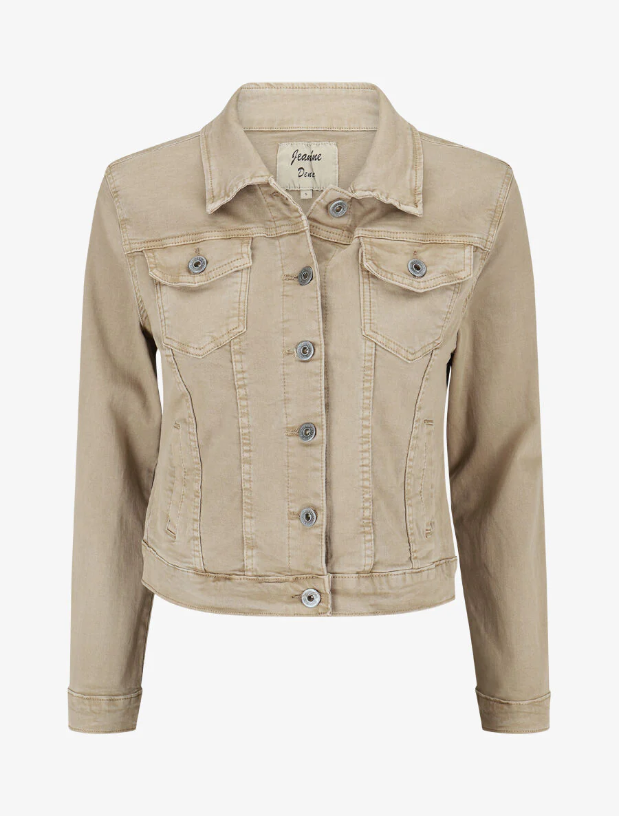 Veste unie coupe droite - Taupe