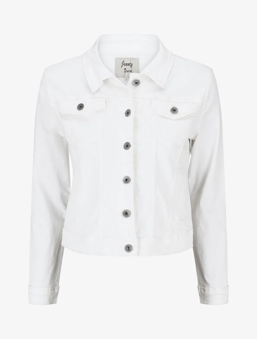 Veste unie coupe droite - Blanc