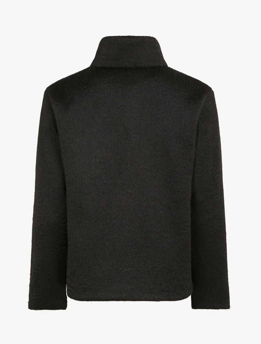 Veste zippée à col montant - Noir - Image 2